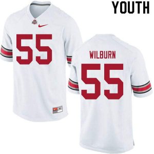 NCAA Ohio State Buckeyes Youth #55 Trayvon Wilburn White Nike Football College Jersey RDE0545SE